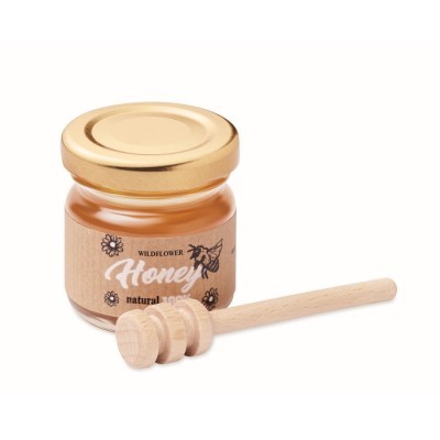 Set de tarro de miel de flores silvestres con dispensador